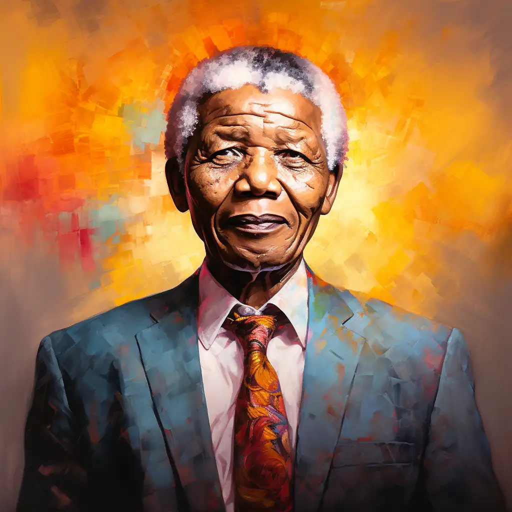 Nelson Mandela: देखिए AI नेल्सन मंडेला को कैसे पोर्ट्रेट करता है। 2 colourful nelson mandela