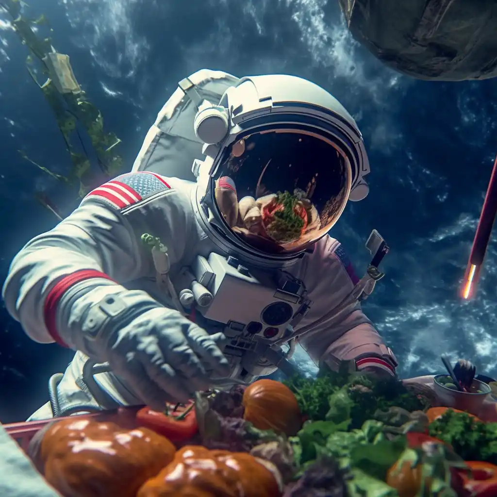 Antriksh Ki Photo Pic & Images 3 eating in space