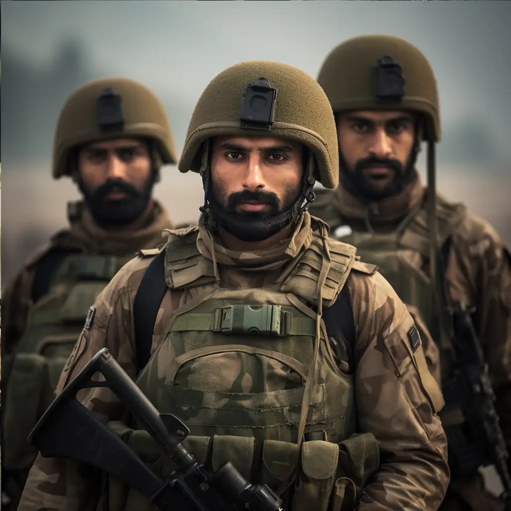 Indian Army AI Generated Photo 4 indian army men photo