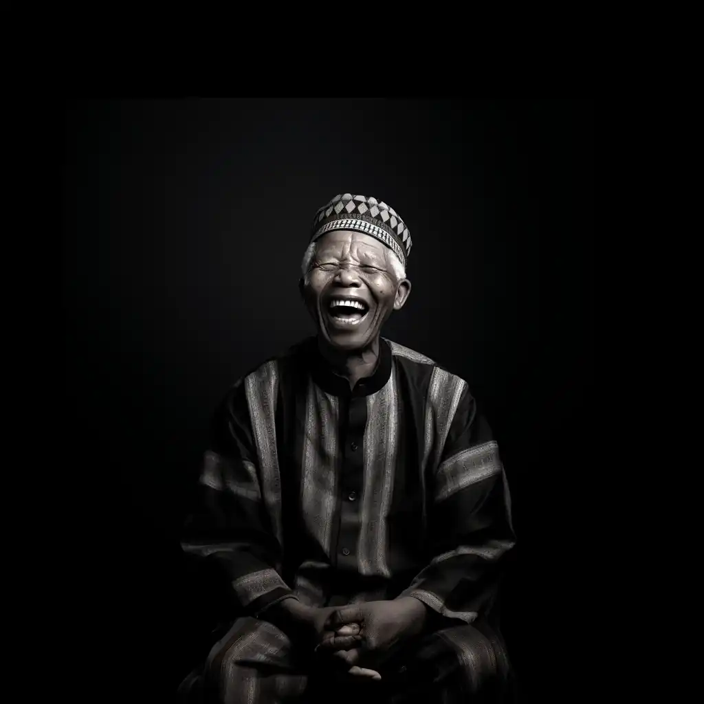 Nelson Mandela: देखिए AI नेल्सन मंडेला को कैसे पोर्ट्रेट करता है। 8 smiling nelson mandela
